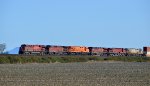 CP 8894/8535/8757/9716/8501/CN 2789 E/B approaching the Hwy 99 overpass and speed restricted to 10 mph, with a short unit stack train in tow...about 2900ft.